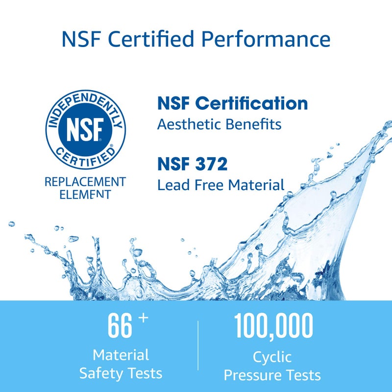AquaCrest AQUA CREST UKF8001 Refrigerator Water Filter, Replacement for EveryDrop Filter 4, Maytag UKF8001P, Whirlpool UKF8001AXX-750, UKF8001AXX, 4396395, 469006, EDR4RXD1, Puriclean II - Image 2